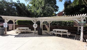 Poolside relaxing area